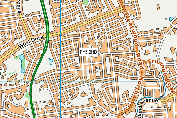 FY5 2HD map - OS VectorMap District (Ordnance Survey)
