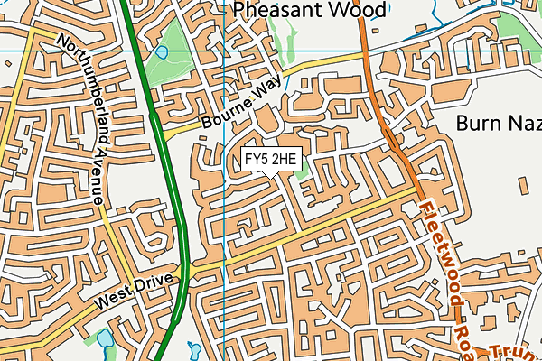 FY5 2HE map - OS VectorMap District (Ordnance Survey)