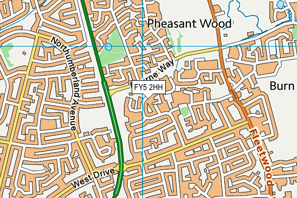 FY5 2HH map - OS VectorMap District (Ordnance Survey)