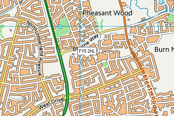 FY5 2HL map - OS VectorMap District (Ordnance Survey)