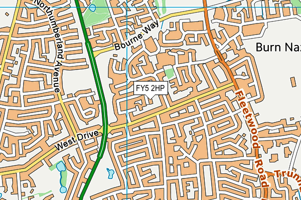 FY5 2HP map - OS VectorMap District (Ordnance Survey)