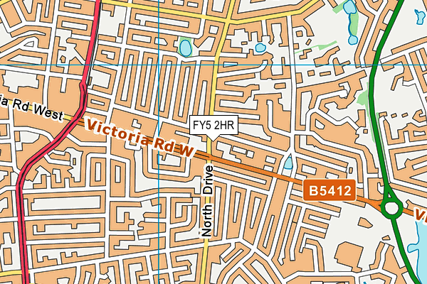 FY5 2HR map - OS VectorMap District (Ordnance Survey)