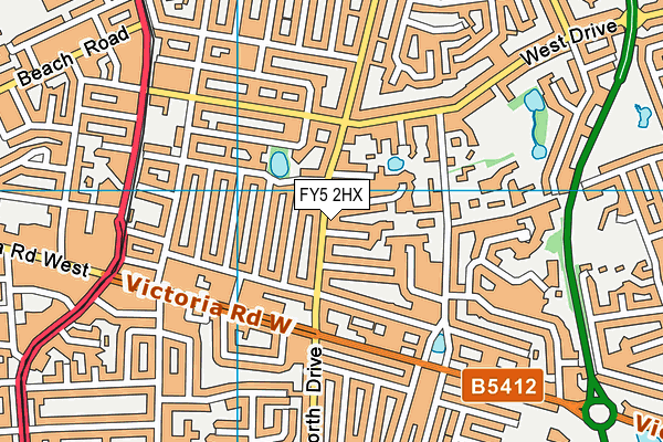 FY5 2HX map - OS VectorMap District (Ordnance Survey)
