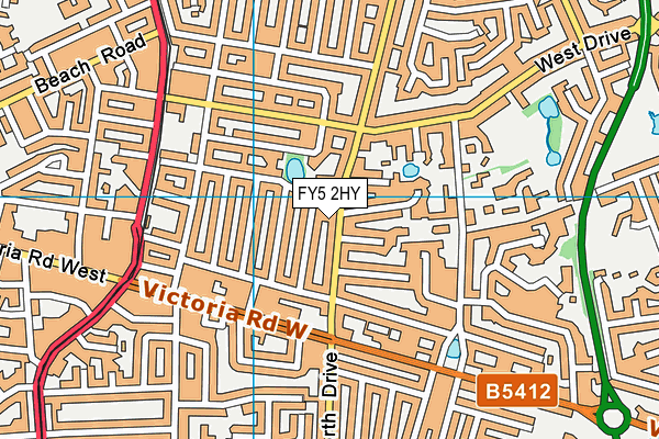FY5 2HY map - OS VectorMap District (Ordnance Survey)