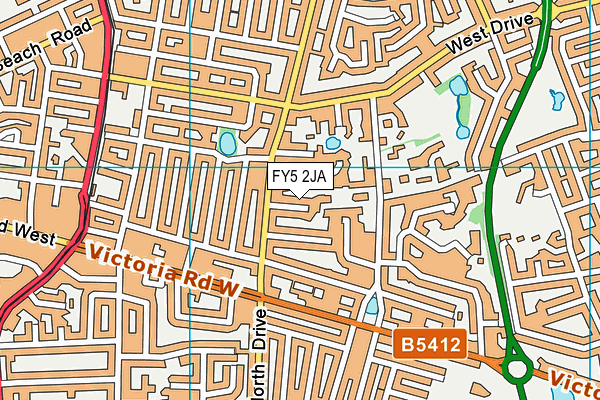 FY5 2JA map - OS VectorMap District (Ordnance Survey)