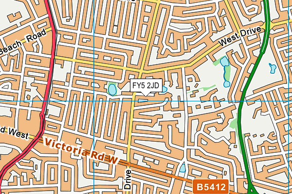 FY5 2JD map - OS VectorMap District (Ordnance Survey)