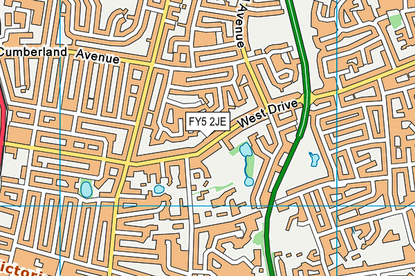FY5 2JE map - OS VectorMap District (Ordnance Survey)