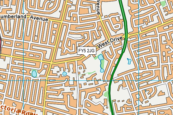 FY5 2JG map - OS VectorMap District (Ordnance Survey)