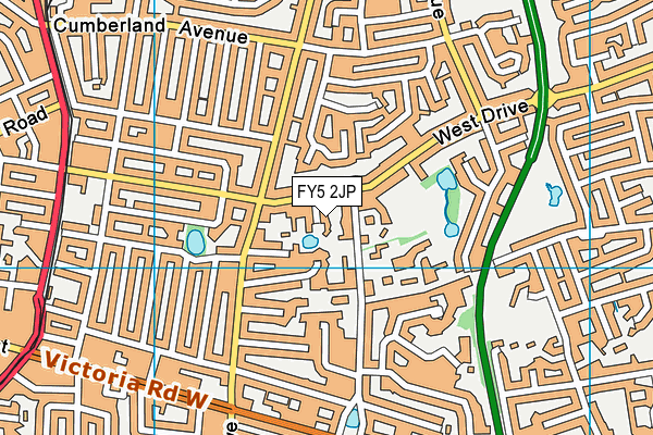 FY5 2JP map - OS VectorMap District (Ordnance Survey)