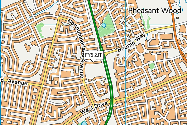 FY5 2JT map - OS VectorMap District (Ordnance Survey)