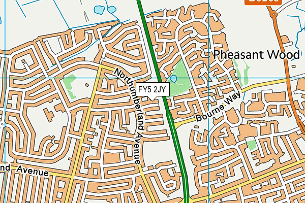 FY5 2JY map - OS VectorMap District (Ordnance Survey)