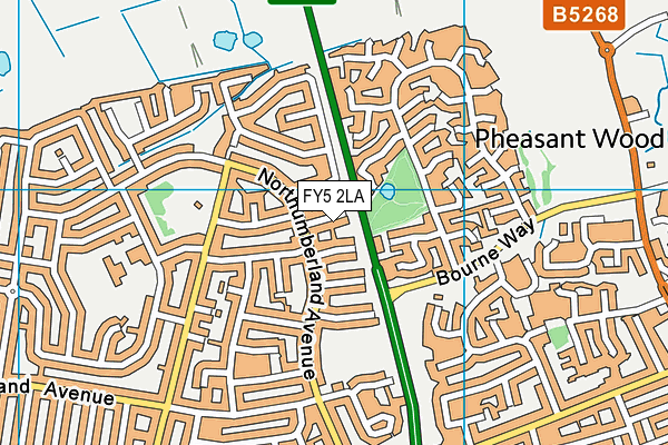 FY5 2LA map - OS VectorMap District (Ordnance Survey)