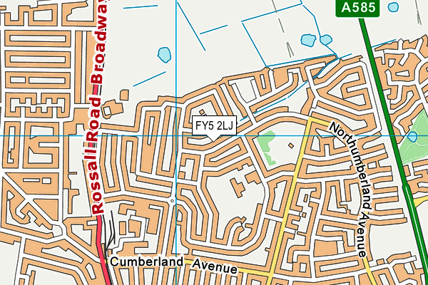 FY5 2LJ map - OS VectorMap District (Ordnance Survey)