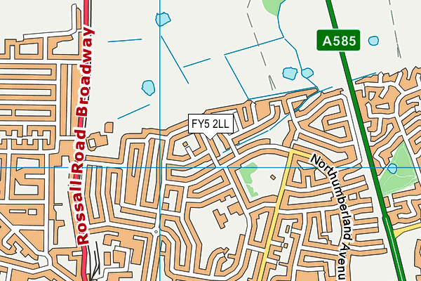 FY5 2LL map - OS VectorMap District (Ordnance Survey)