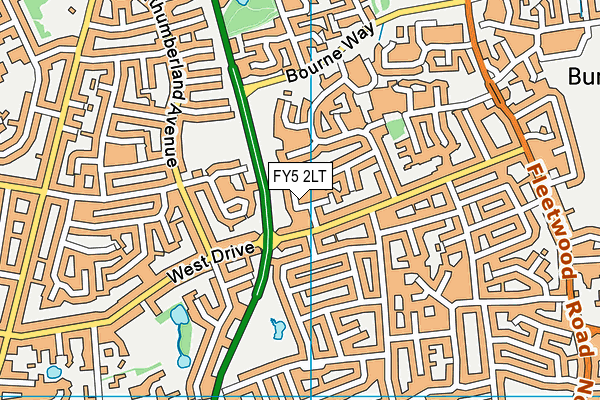 FY5 2LT map - OS VectorMap District (Ordnance Survey)