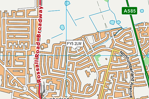 FY5 2LW map - OS VectorMap District (Ordnance Survey)