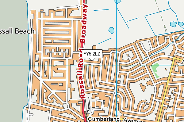 FY5 2LZ map - OS VectorMap District (Ordnance Survey)
