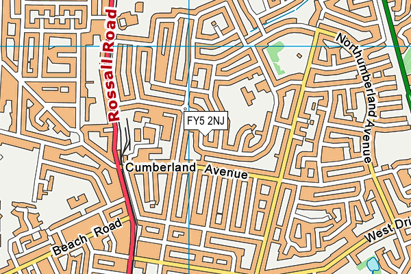 FY5 2NJ map - OS VectorMap District (Ordnance Survey)