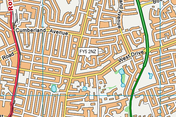 FY5 2NZ map - OS VectorMap District (Ordnance Survey)