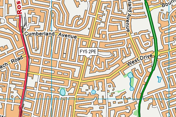 FY5 2PE map - OS VectorMap District (Ordnance Survey)