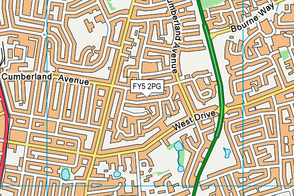 FY5 2PG map - OS VectorMap District (Ordnance Survey)