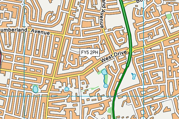 FY5 2PH map - OS VectorMap District (Ordnance Survey)