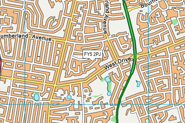 FY5 2PJ map - OS VectorMap District (Ordnance Survey)