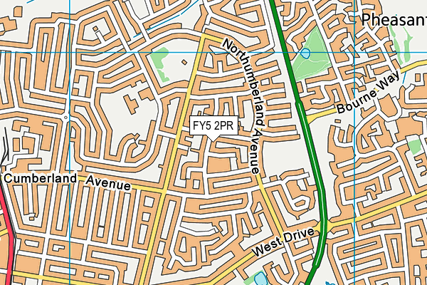 FY5 2PR map - OS VectorMap District (Ordnance Survey)