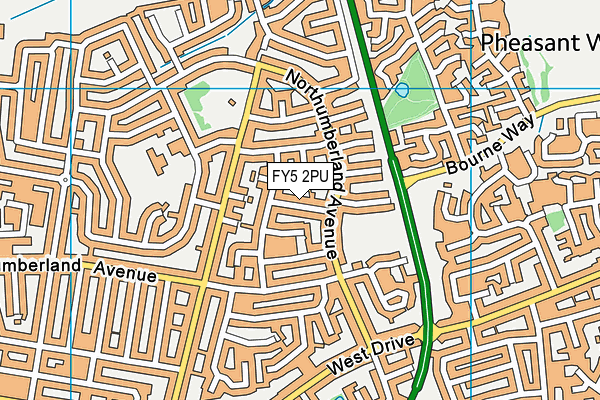 FY5 2PU map - OS VectorMap District (Ordnance Survey)