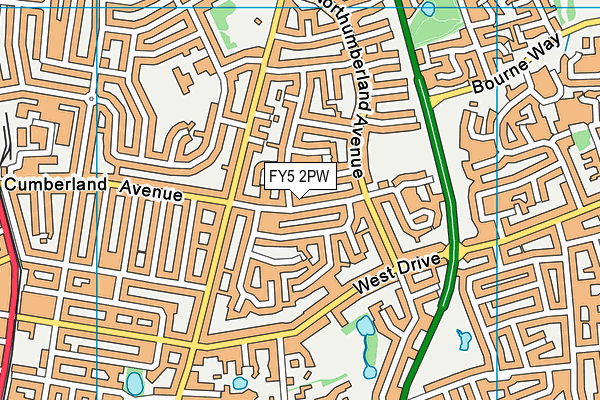 FY5 2PW map - OS VectorMap District (Ordnance Survey)