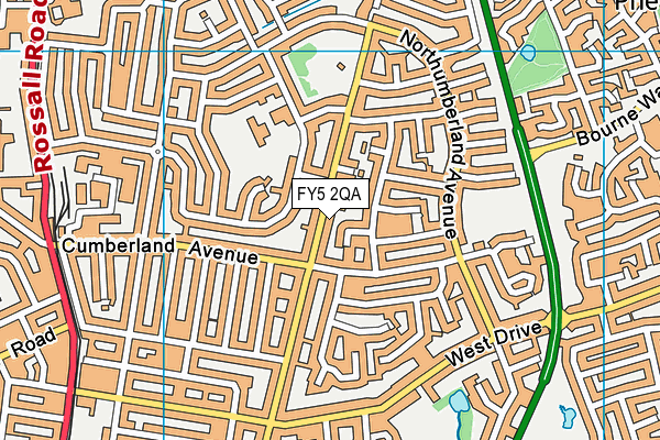 FY5 2QA map - OS VectorMap District (Ordnance Survey)