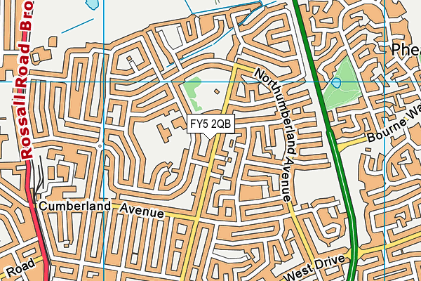 FY5 2QB map - OS VectorMap District (Ordnance Survey)