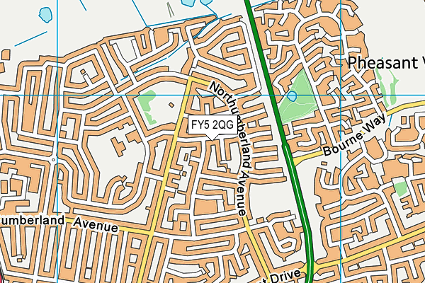 FY5 2QG map - OS VectorMap District (Ordnance Survey)