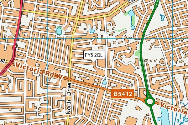FY5 2QL map - OS VectorMap District (Ordnance Survey)