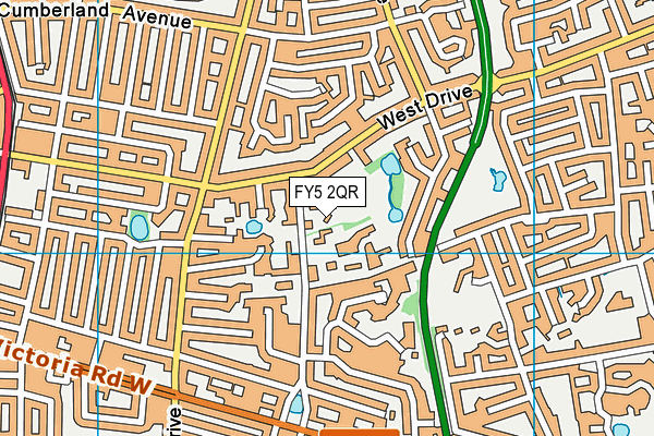 FY5 2QR map - OS VectorMap District (Ordnance Survey)