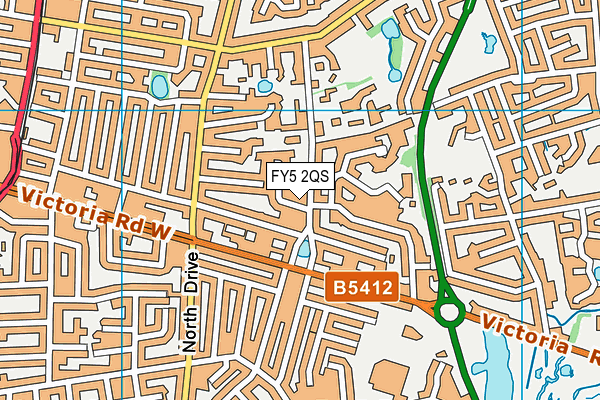 FY5 2QS map - OS VectorMap District (Ordnance Survey)