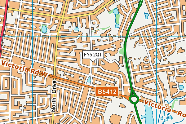 FY5 2QT map - OS VectorMap District (Ordnance Survey)