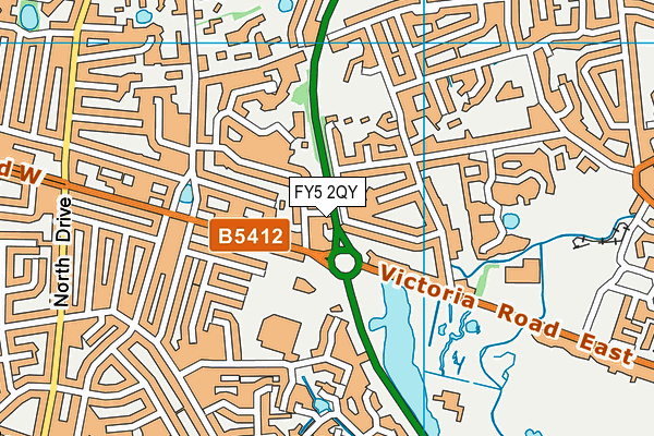 FY5 2QY map - OS VectorMap District (Ordnance Survey)