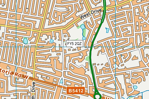 FY5 2QZ map - OS VectorMap District (Ordnance Survey)