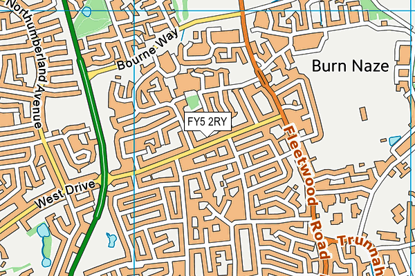 FY5 2RY map - OS VectorMap District (Ordnance Survey)