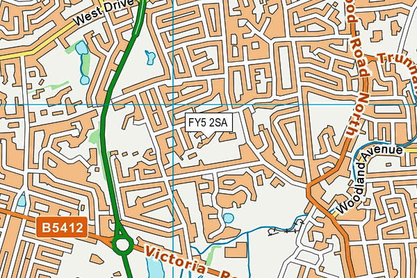 FY5 2SA map - OS VectorMap District (Ordnance Survey)