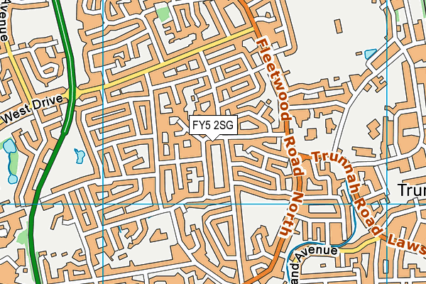 FY5 2SG map - OS VectorMap District (Ordnance Survey)