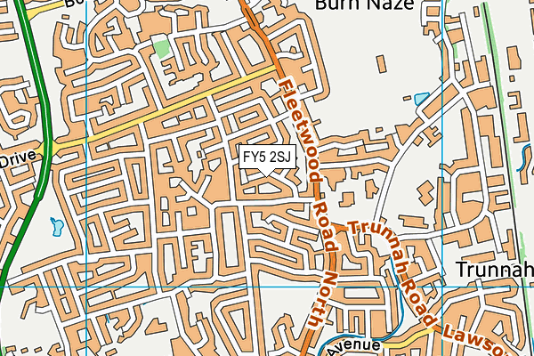 FY5 2SJ map - OS VectorMap District (Ordnance Survey)