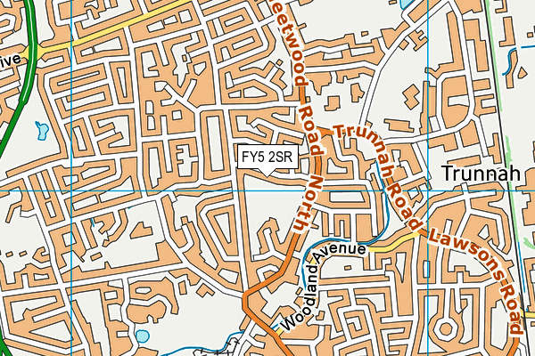 FY5 2SR map - OS VectorMap District (Ordnance Survey)
