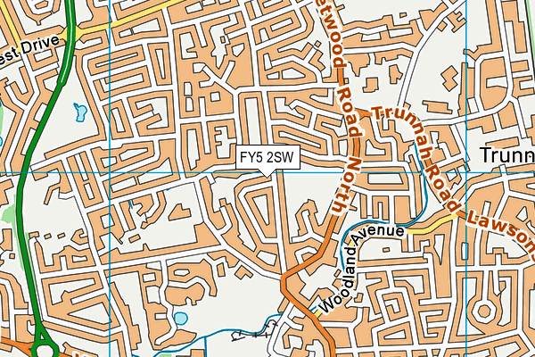 FY5 2SW map - OS VectorMap District (Ordnance Survey)