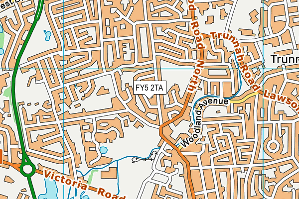 FY5 2TA map - OS VectorMap District (Ordnance Survey)