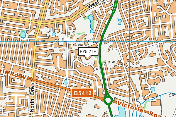 FY5 2TH map - OS VectorMap District (Ordnance Survey)