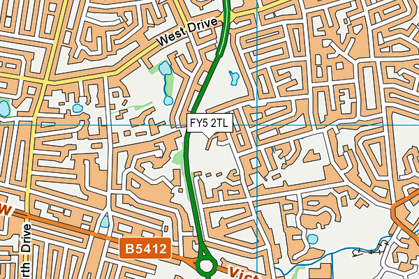 FY5 2TL map - OS VectorMap District (Ordnance Survey)