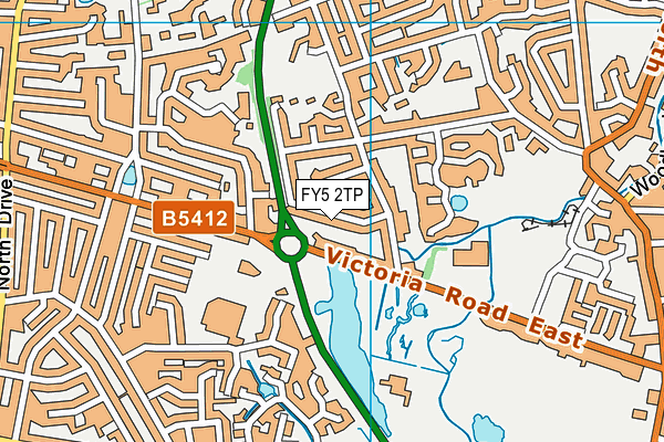 FY5 2TP map - OS VectorMap District (Ordnance Survey)