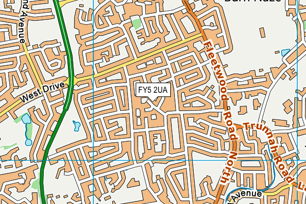 FY5 2UA map - OS VectorMap District (Ordnance Survey)